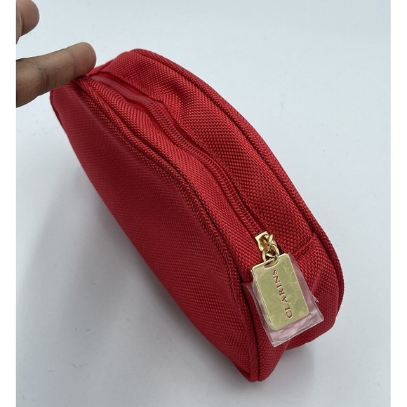 Clarins Cosmetic Red Bags - Picture 3 of 9